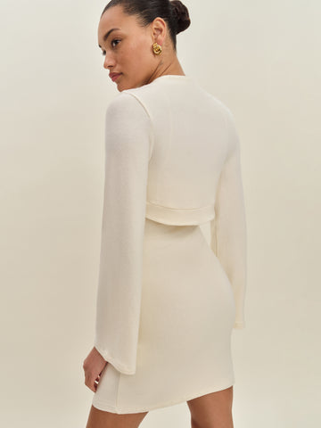 chloe knit shrug dress set