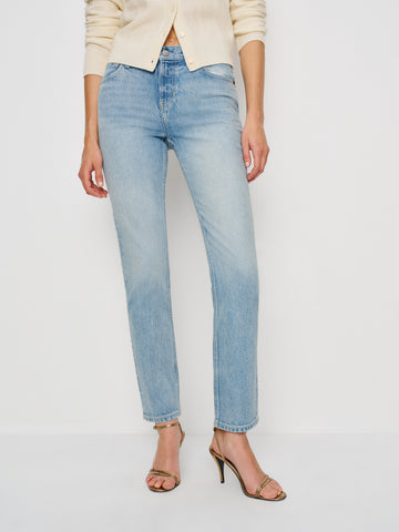 luca stretch low rise slim straight cropped jeans