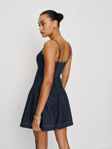 lottie denim mini dress