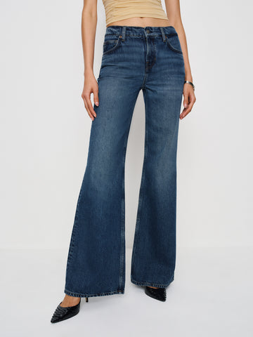 kara low rise loose flare jeans