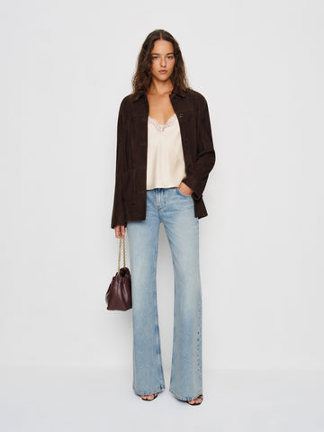 kara low rise loose flare jeans