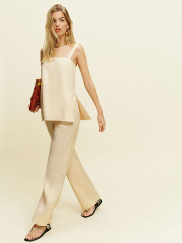 kristen linen two piece