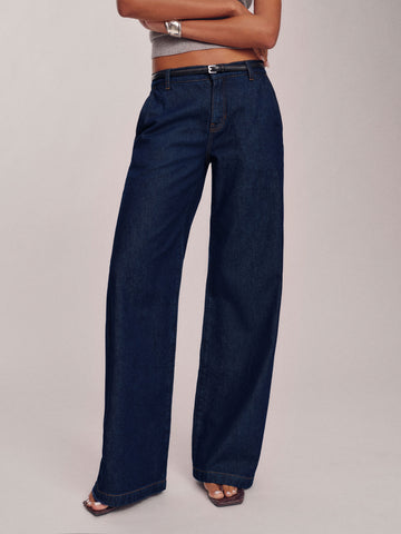 elio low rise denim trouser