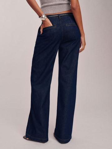 elio low rise denim trouser