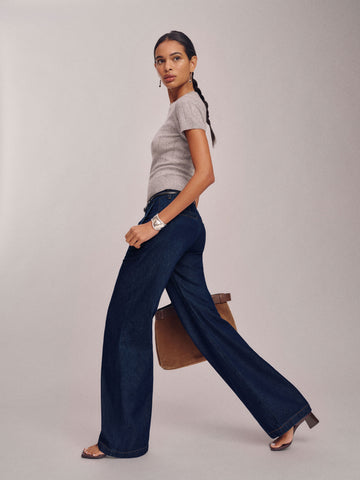 elio low rise denim trouser