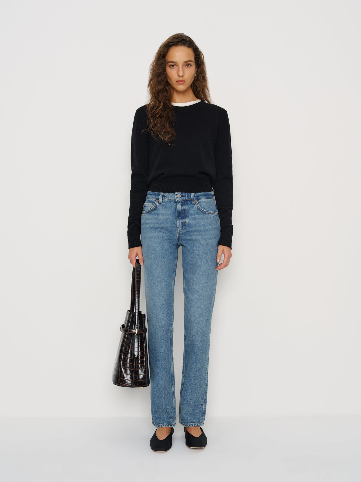 greer mid rise straight jeans