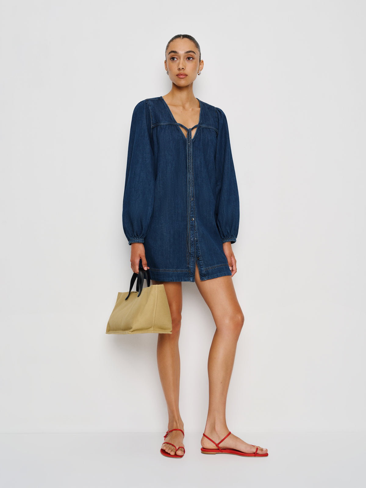 elowen denim mini dress