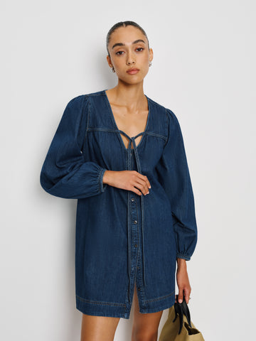 elowen denim mini dress