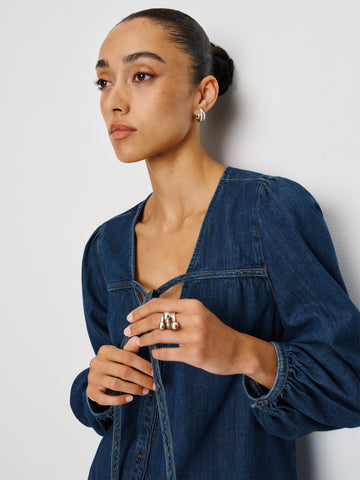 elowen denim mini dress