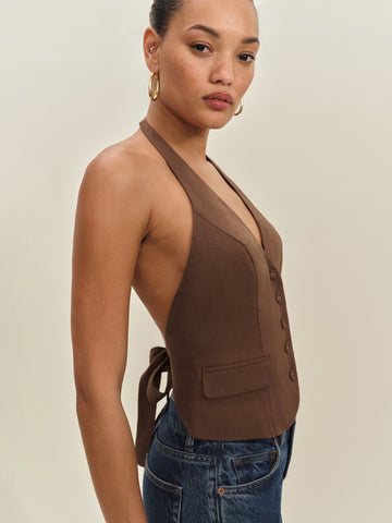 aida linen vest