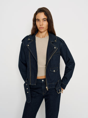 senna denim moto jacket