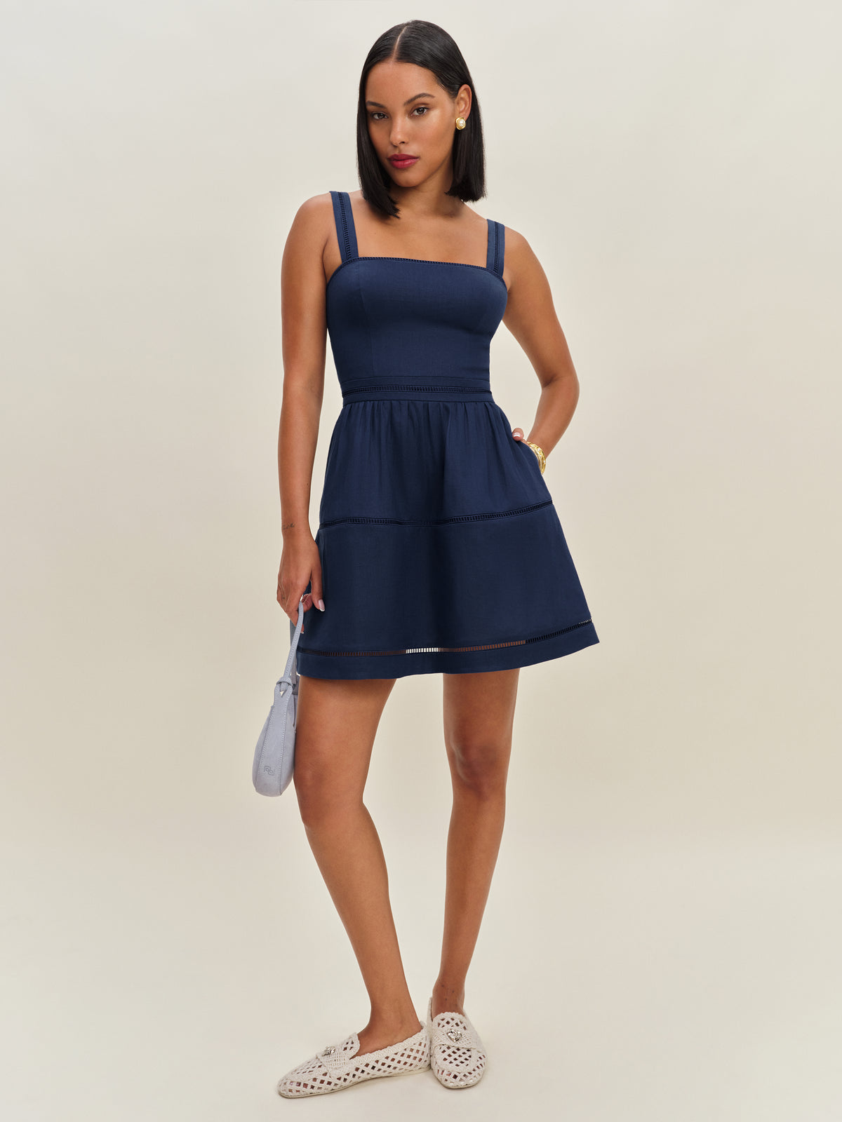 everett mini linen dress