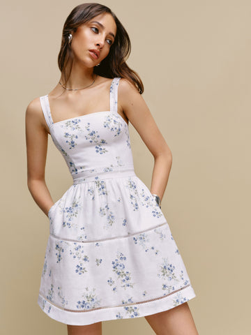 everett mini linen dress