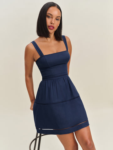 everett mini linen dress