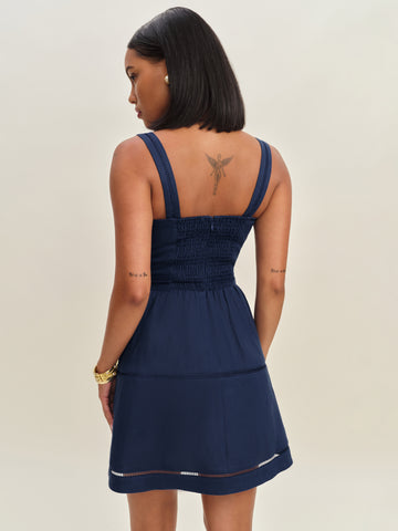 everett mini linen dress