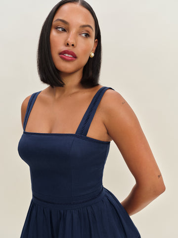 everett mini linen dress