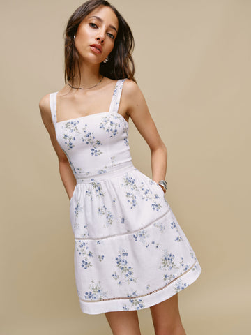 everett mini linen dress