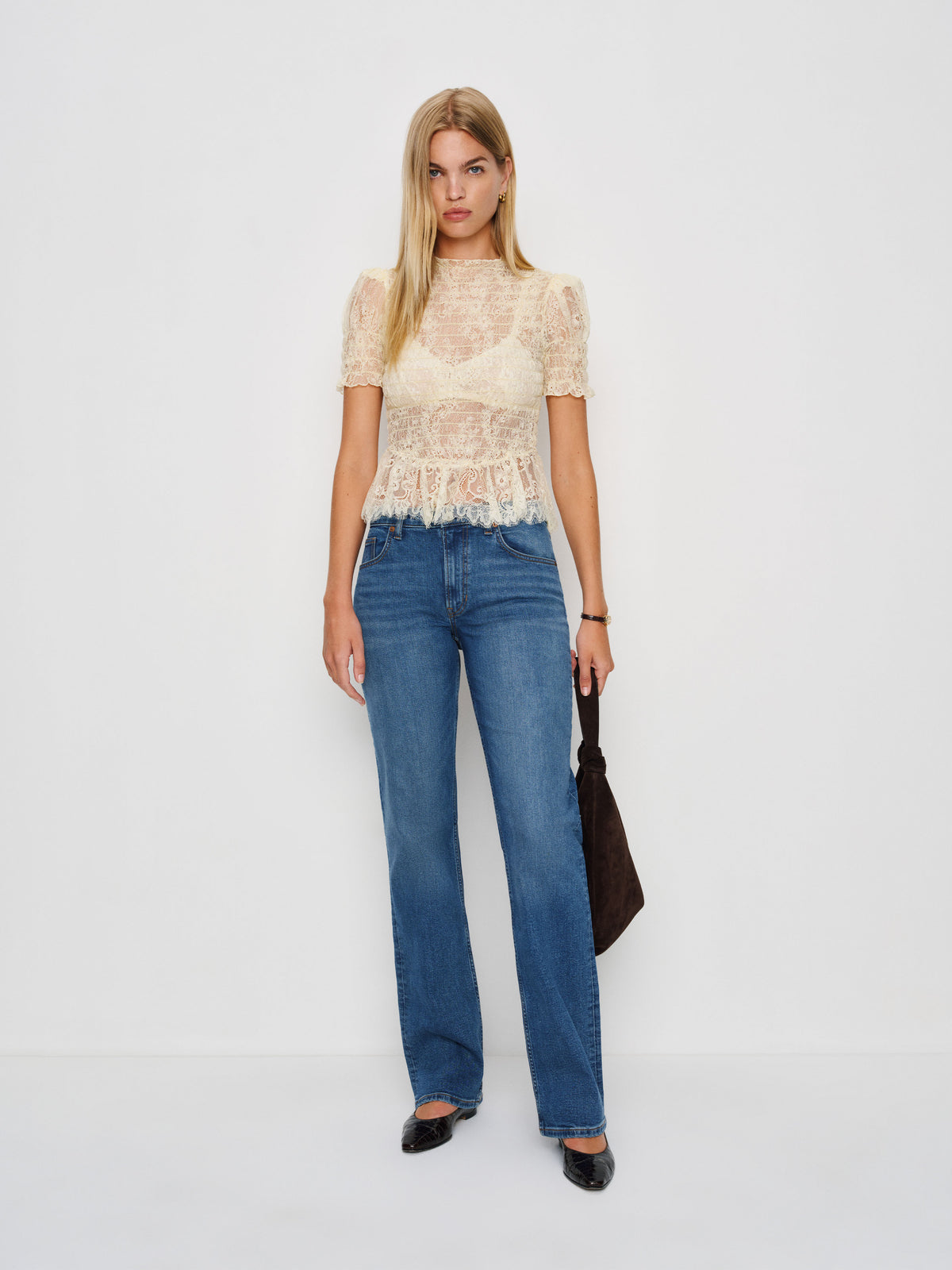 elton mid rise super stretch straight jeans