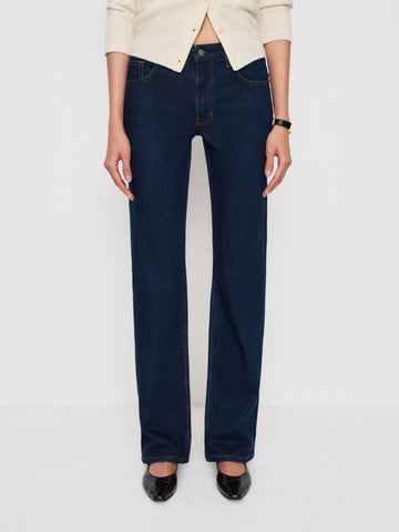 elton mid rise super stretch straight jeans