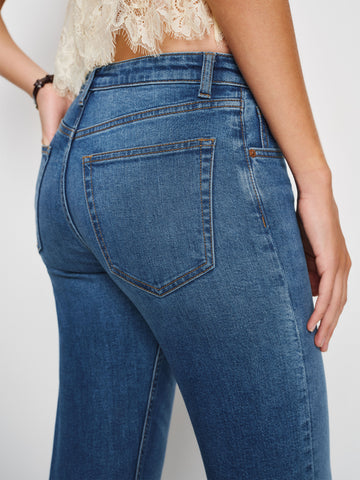 elton mid rise super stretch straight jeans