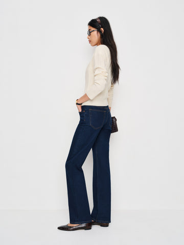 elton mid rise super stretch straight jeans