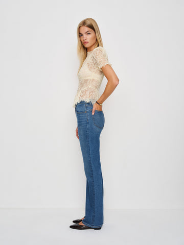 elton mid rise super stretch straight jeans
