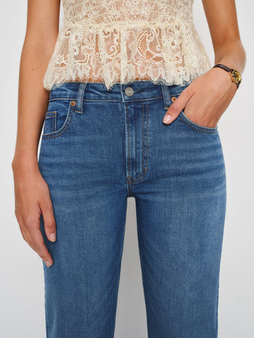 elton mid rise super stretch straight jeans