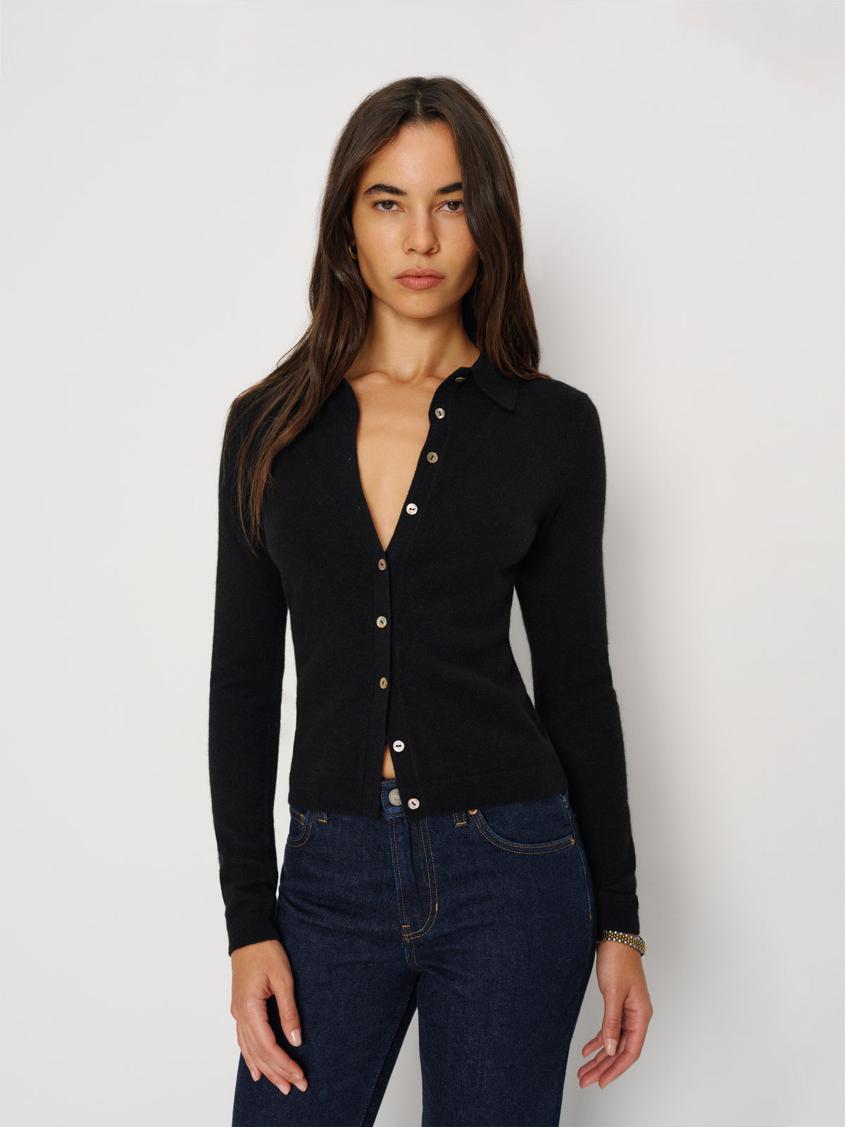 florentina cashmere collared cardigan