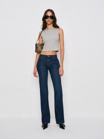 sharon stretch mid rise bootcut jeans