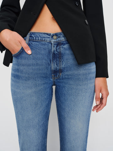 sharon stretch mid rise bootcut jeans