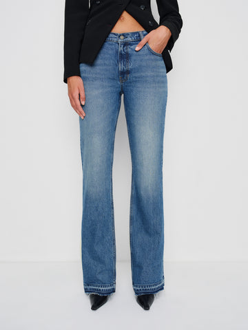 sharon stretch mid rise bootcut jeans
