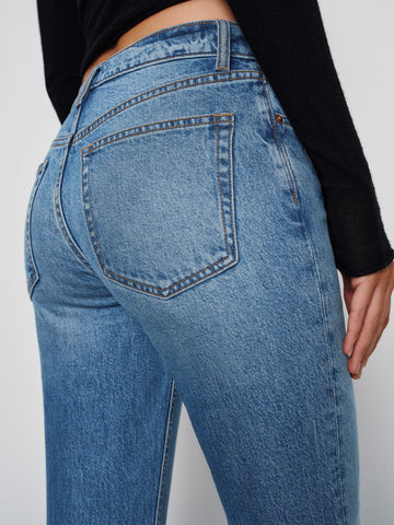 sharon stretch mid rise bootcut jeans