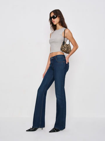 sharon stretch mid rise bootcut jeans