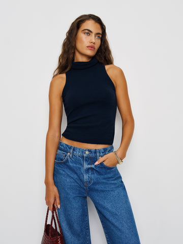 marcy cashmere turtleneck tank