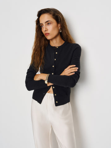 farren cashmere crew cardigan