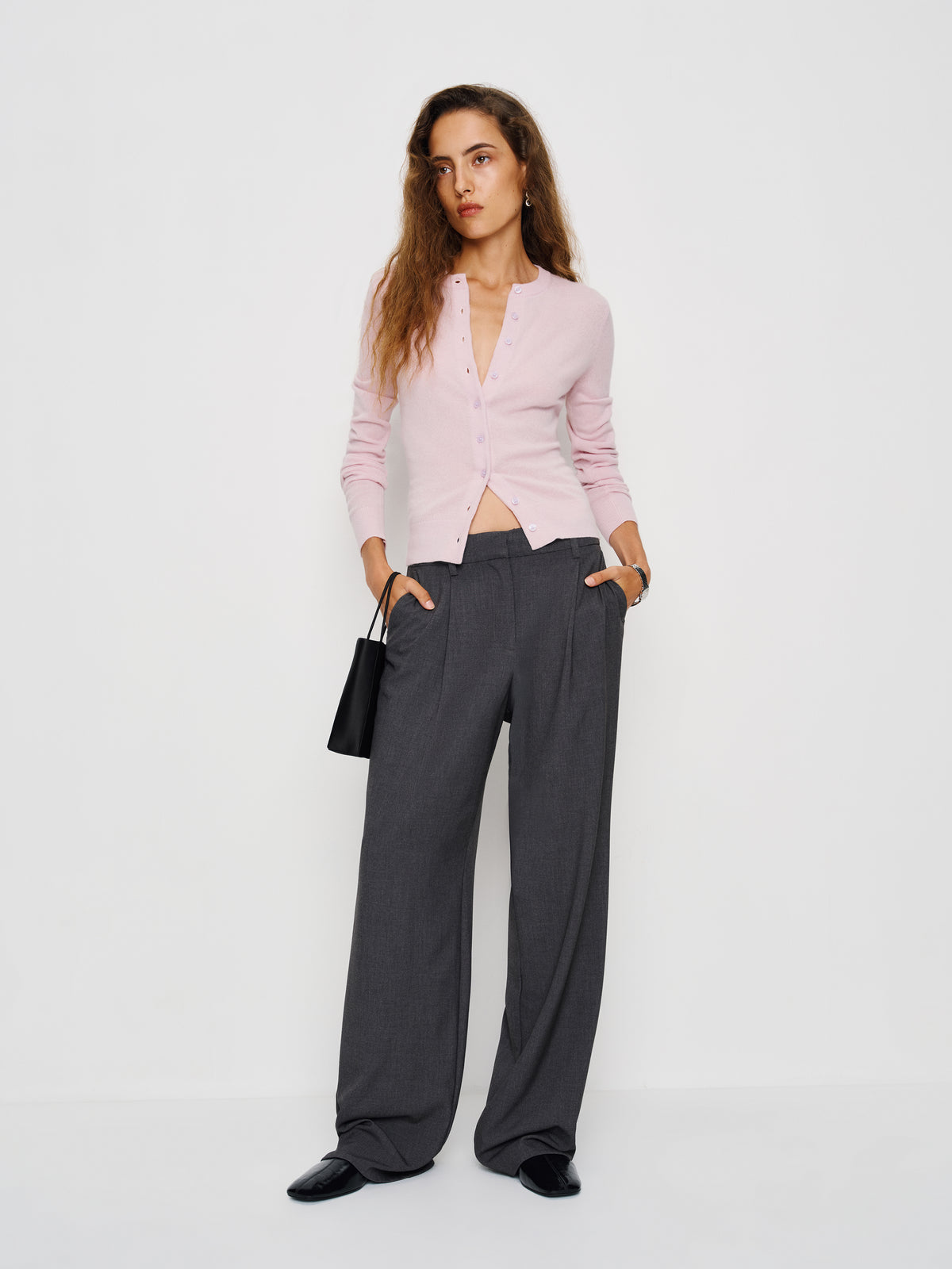 farren cashmere crew cardigan