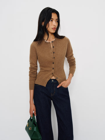 farren cashmere crew cardigan