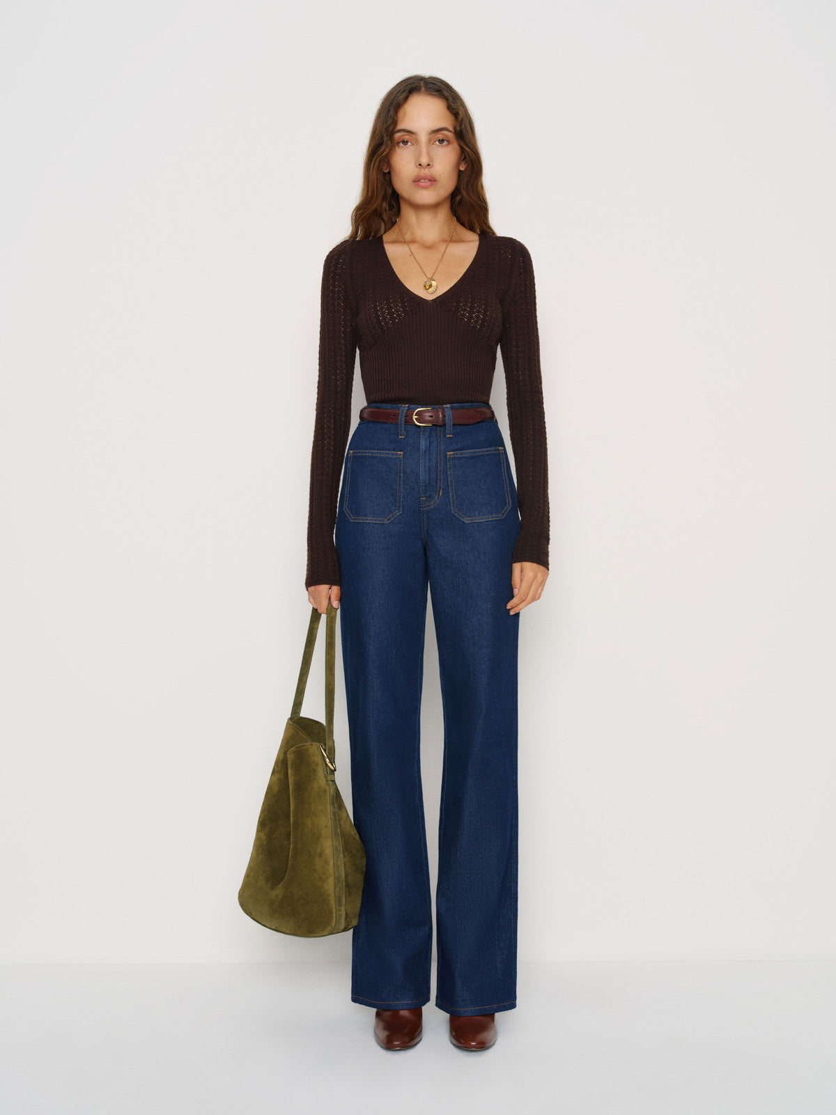 krista regenerative merino v-neck