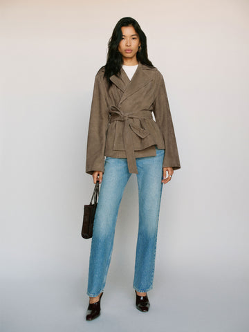 veda jaden cropped trench