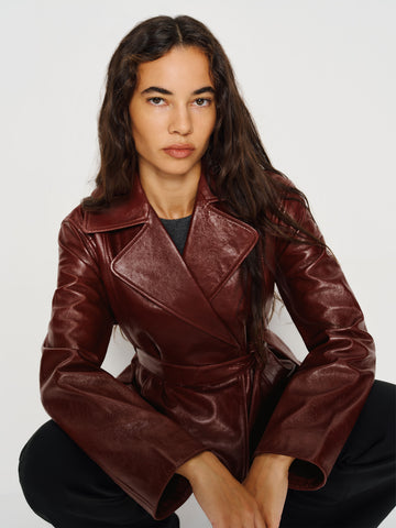 veda jaden cropped trench