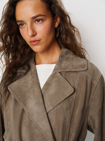 veda jaden cropped trench