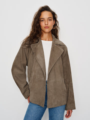 veda jaden cropped trench