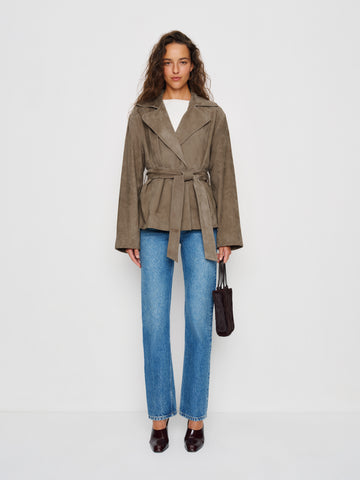veda jaden cropped trench