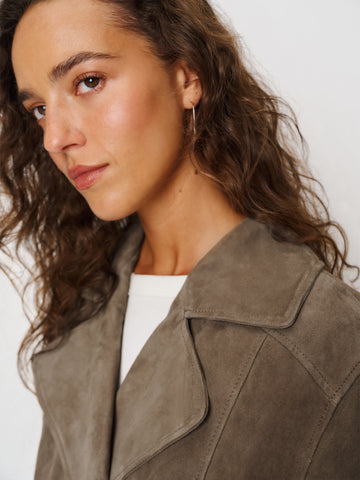veda jaden cropped trench