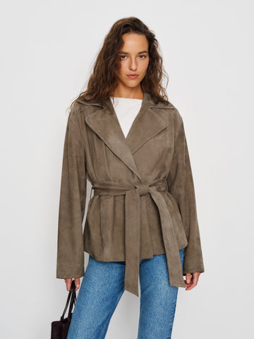 veda jaden cropped trench