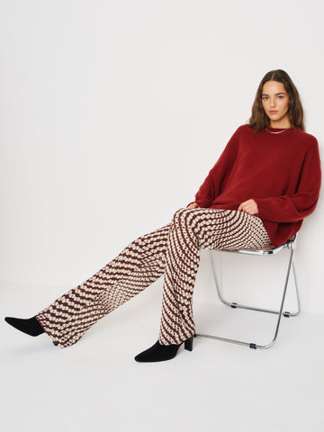 gale sheer mid rise bias pant