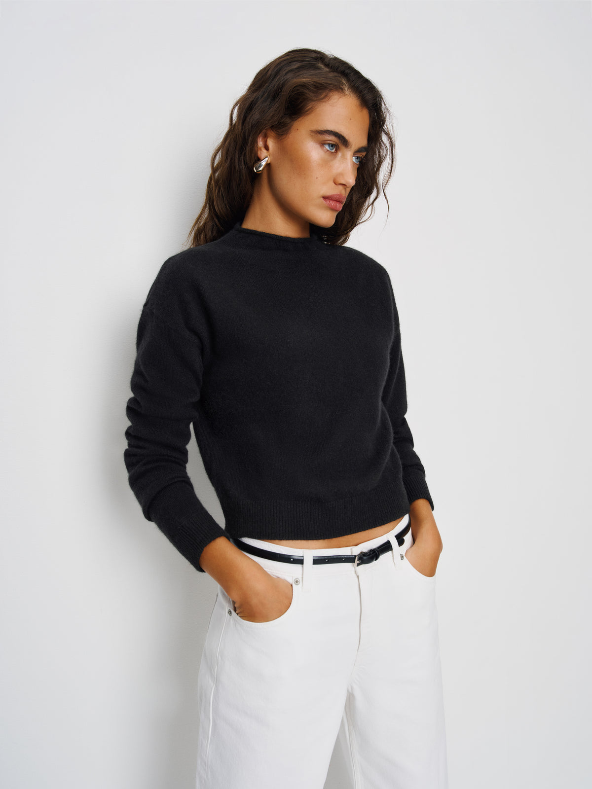 monique cashmere mockneck