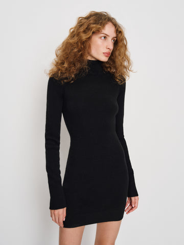 helly cashmere turtleneck dress