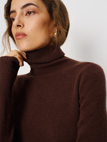 helly cashmere turtleneck dress