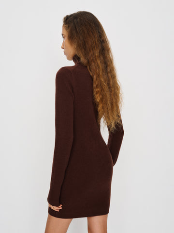 helly cashmere turtleneck dress